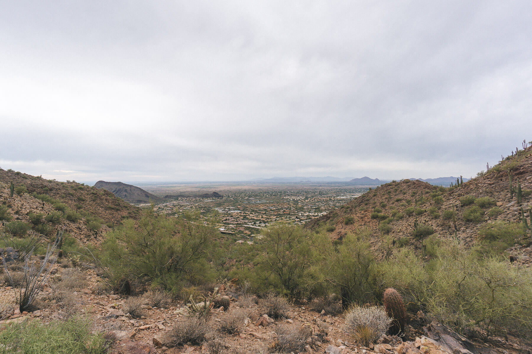 Great views of Scottsdale at the first Saddle.