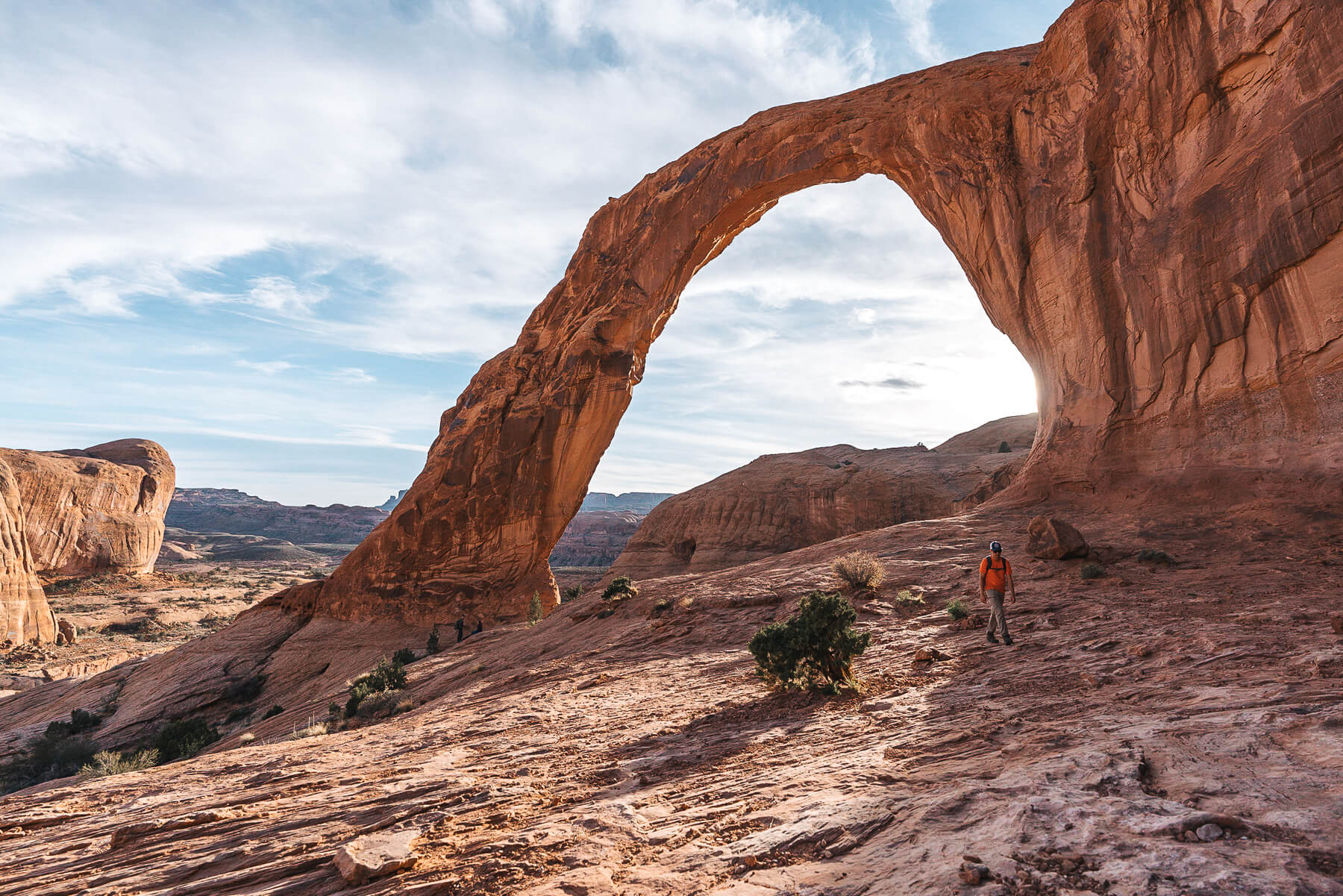 Hiking to Corona Arch in Moab for Sunset